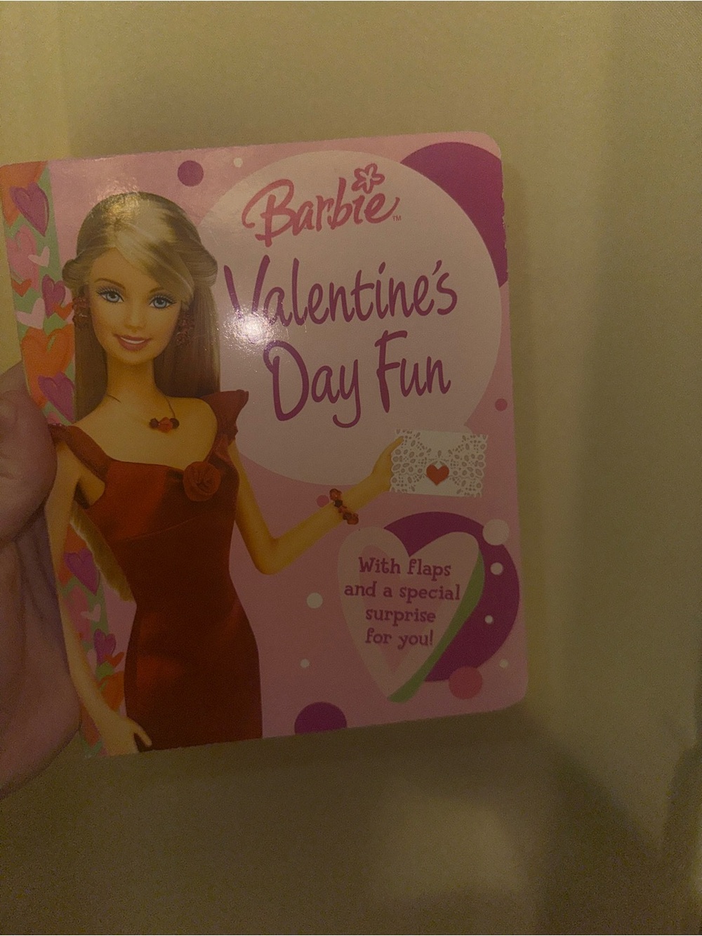 VTG 2005 Barbie Valentine's Day Fun lift-the-flap board book